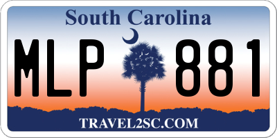 SC license plate MLP881