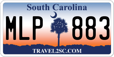SC license plate MLP883
