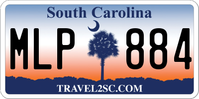 SC license plate MLP884