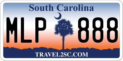 SC license plate MLP888