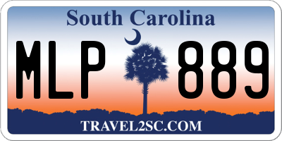 SC license plate MLP889