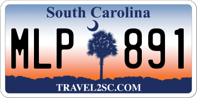 SC license plate MLP891