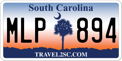 SC license plate MLP894