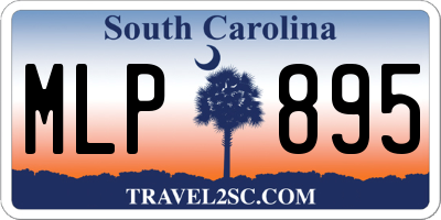 SC license plate MLP895