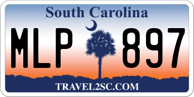 SC license plate MLP897
