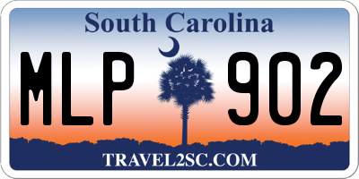 SC license plate MLP902