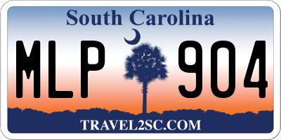 SC license plate MLP904