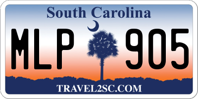 SC license plate MLP905