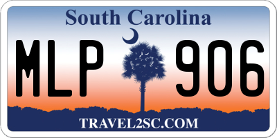 SC license plate MLP906