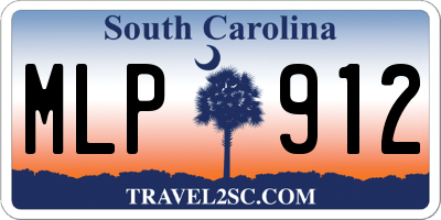 SC license plate MLP912
