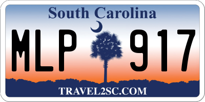 SC license plate MLP917