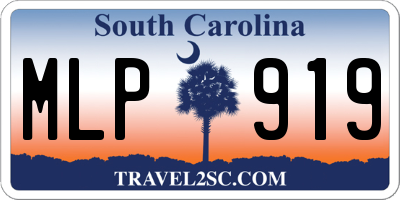 SC license plate MLP919