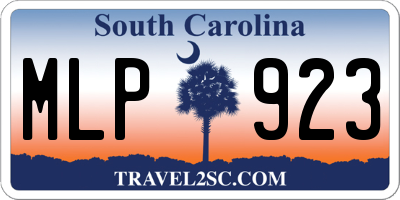 SC license plate MLP923