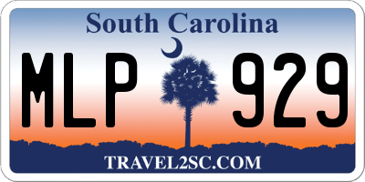 SC license plate MLP929