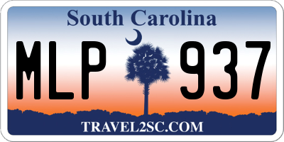 SC license plate MLP937
