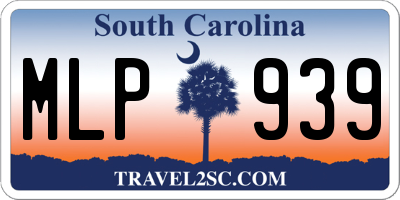 SC license plate MLP939