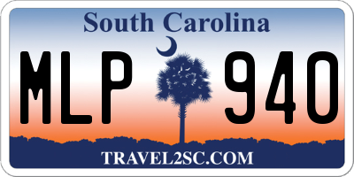 SC license plate MLP940