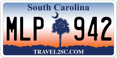 SC license plate MLP942