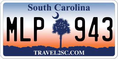 SC license plate MLP943