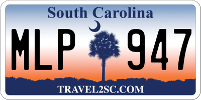 SC license plate MLP947