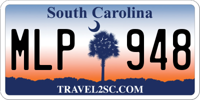 SC license plate MLP948