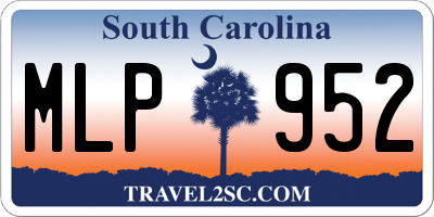 SC license plate MLP952