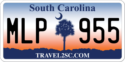 SC license plate MLP955