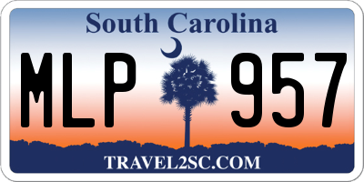 SC license plate MLP957