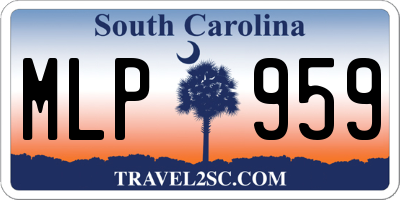 SC license plate MLP959