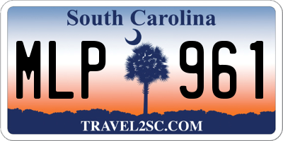 SC license plate MLP961