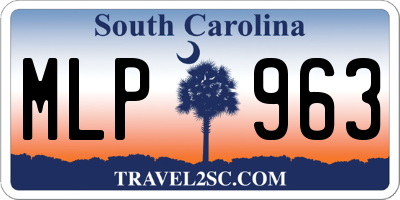 SC license plate MLP963