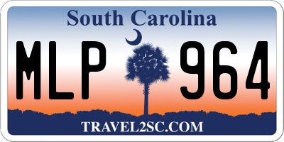 SC license plate MLP964