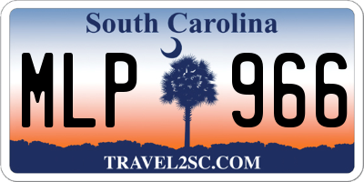 SC license plate MLP966