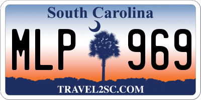 SC license plate MLP969