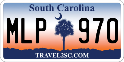 SC license plate MLP970