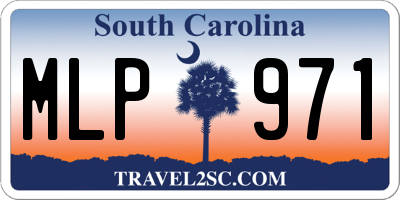 SC license plate MLP971
