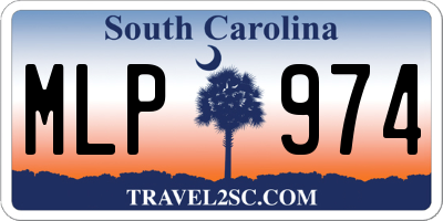 SC license plate MLP974