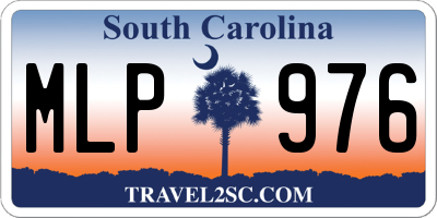 SC license plate MLP976