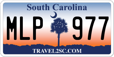 SC license plate MLP977