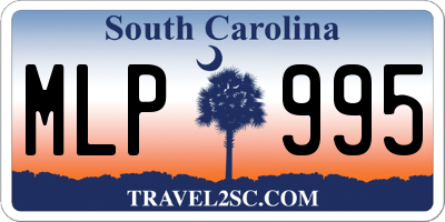 SC license plate MLP995