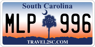 SC license plate MLP996