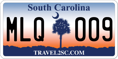 SC license plate MLQ009