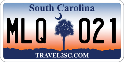 SC license plate MLQ021
