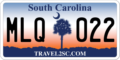 SC license plate MLQ022