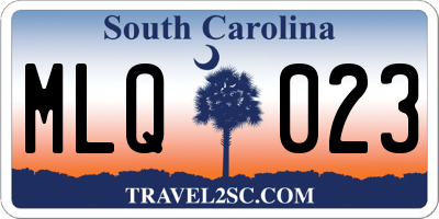 SC license plate MLQ023