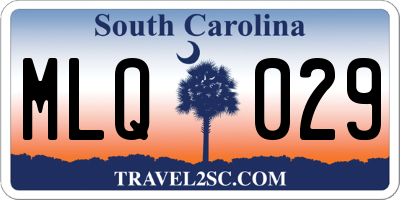 SC license plate MLQ029