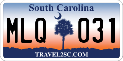 SC license plate MLQ031