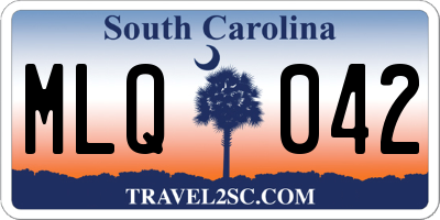SC license plate MLQ042
