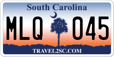 SC license plate MLQ045