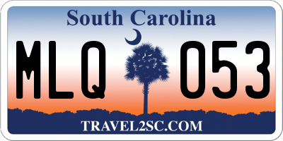 SC license plate MLQ053